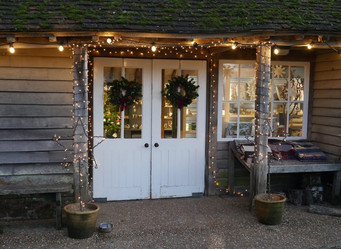 The Sissinghurst Shop decked out for Christmas